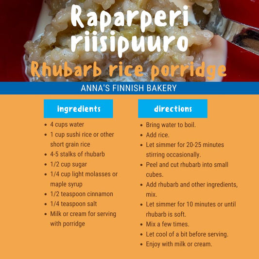 Full Rhubarb Rice Porridge Recipe