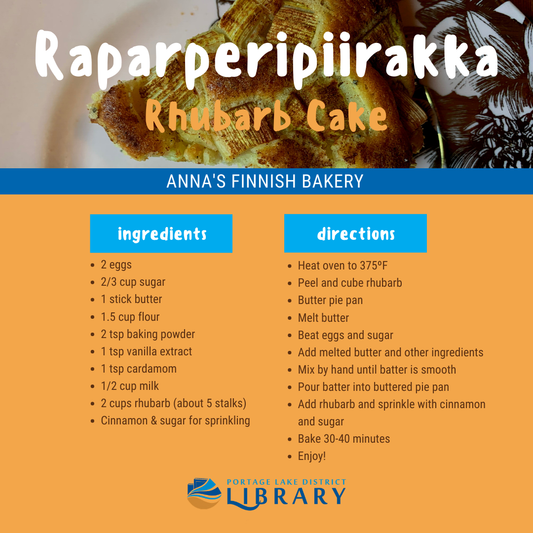 Finnish Rhubarb Cake Recipe