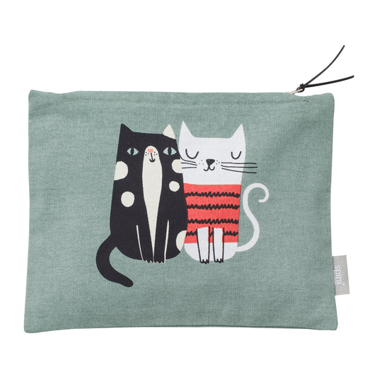 Spira of Sweden Toiletry Bag, Kattkärlek, Cat Love