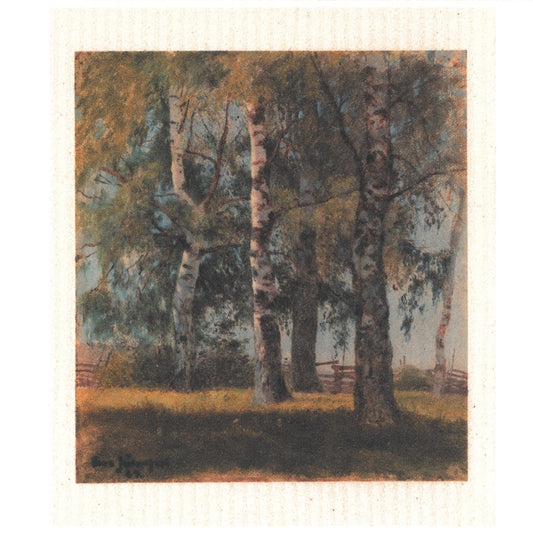 Swedish Dishcloth Ateneum, Birches, Eero Järnefelt