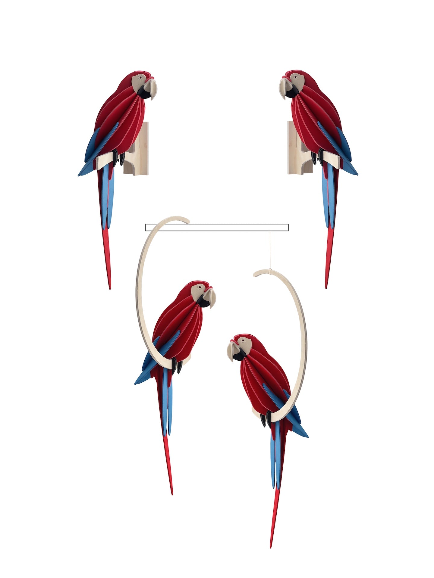 Lovi Parrot, 26 cm, Scarlet Macaw