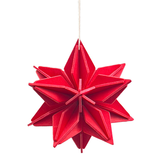 Lovi Ornament Star, Bright Red, 10 cm