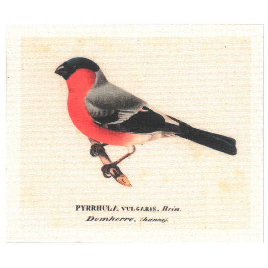 Swedish Dishcloth Ateneum, Male Bullfinch, Magnus von Wright