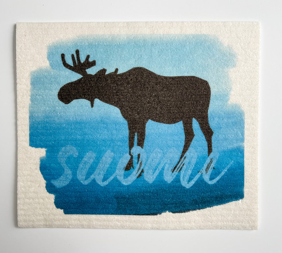Swedish Dishcloth Suomi Moose