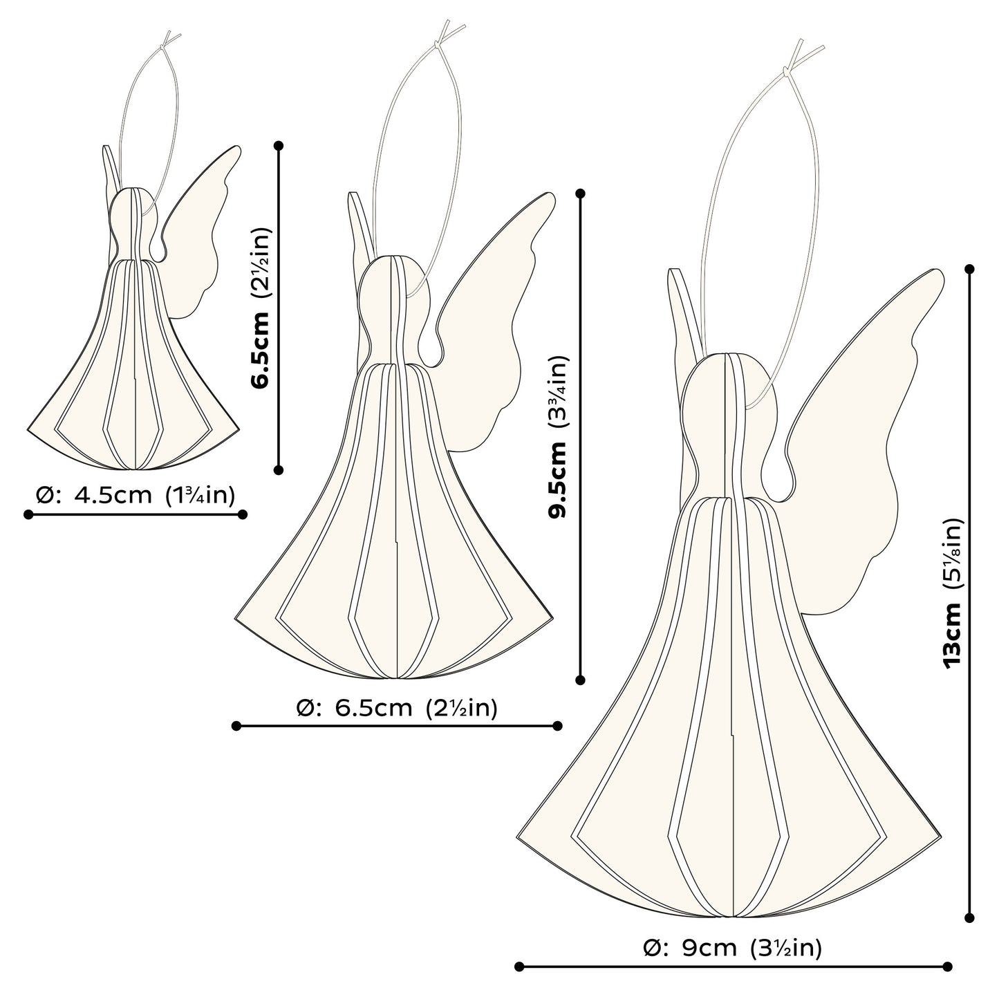 Lovi Angel, White 6.5cm