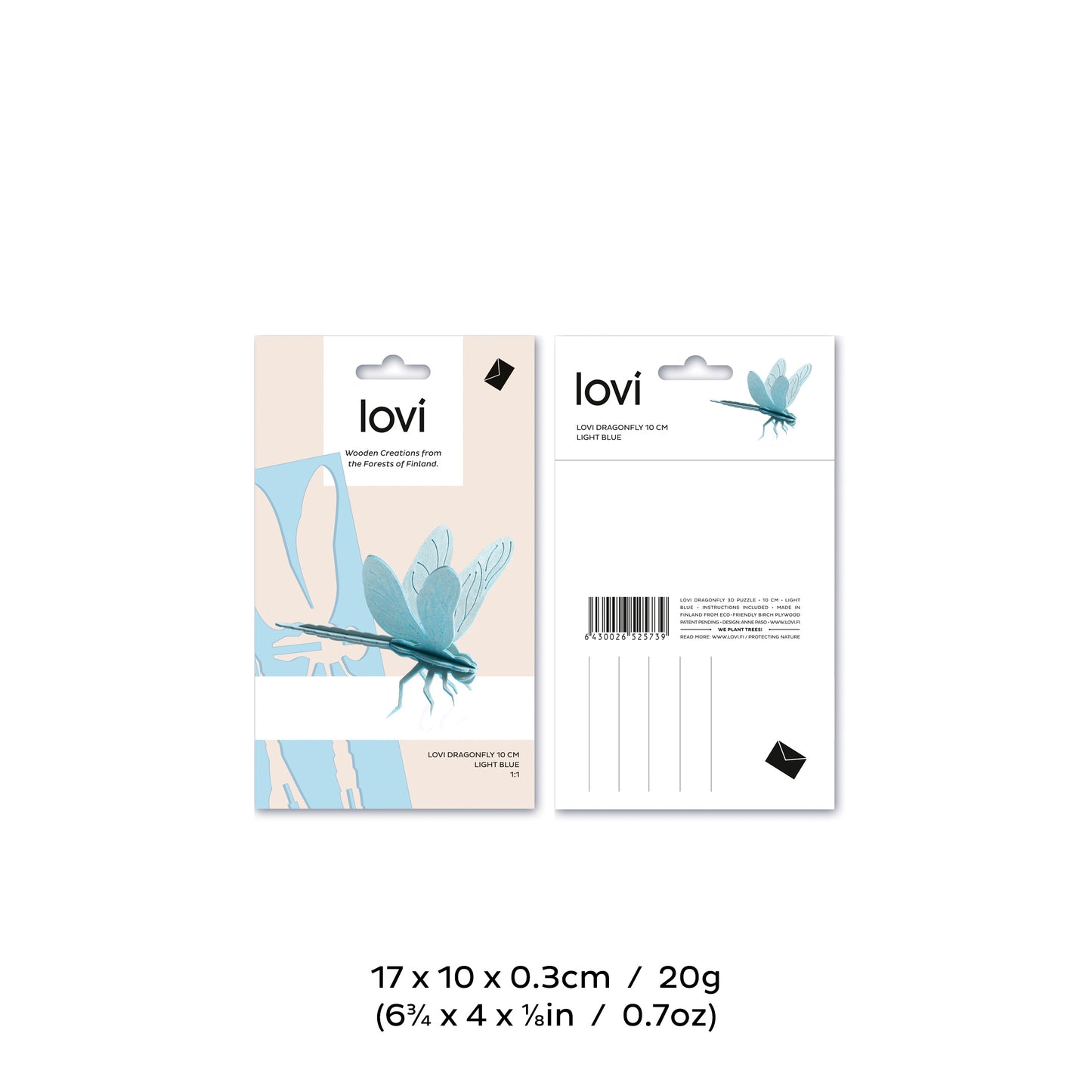 Lovi Dragonfly, light blue 10cm