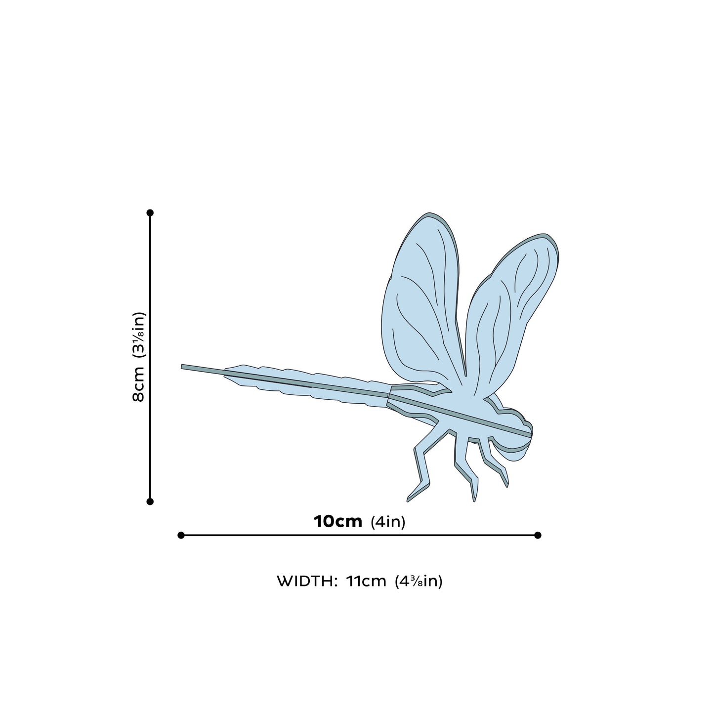 Lovi Dragonfly, light pink 10cm