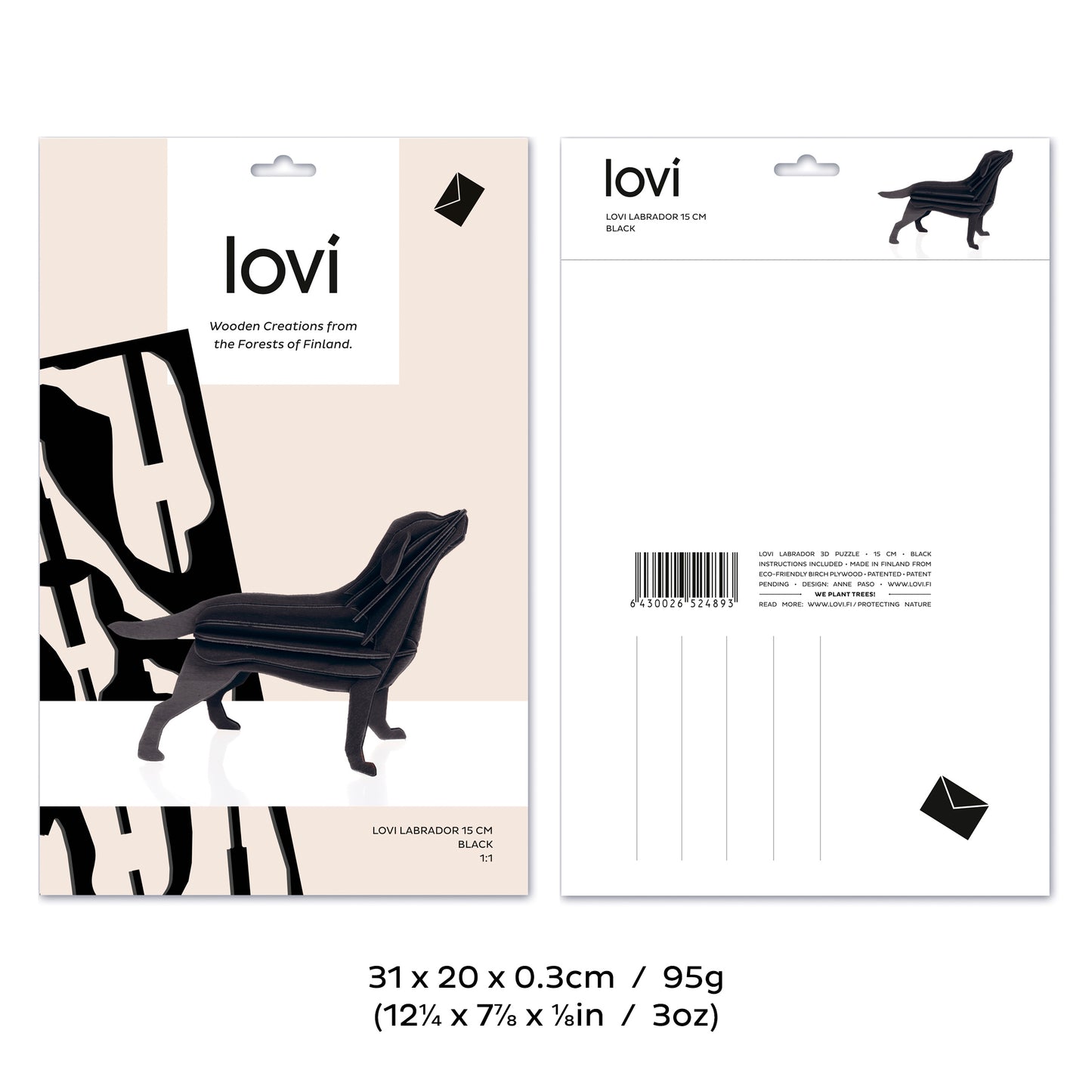 Lovi Labrador, 15cm, brown