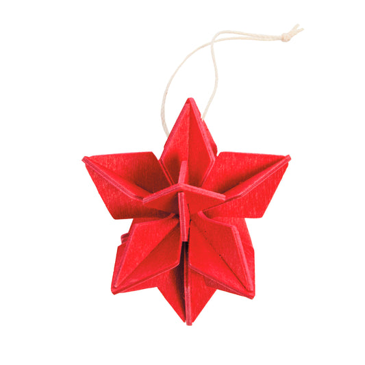 Lovi star, 5cm, bright red, 6 pieces