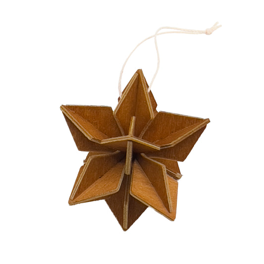 Lovi star, 5cm, cinnamon brown, 6 pieces