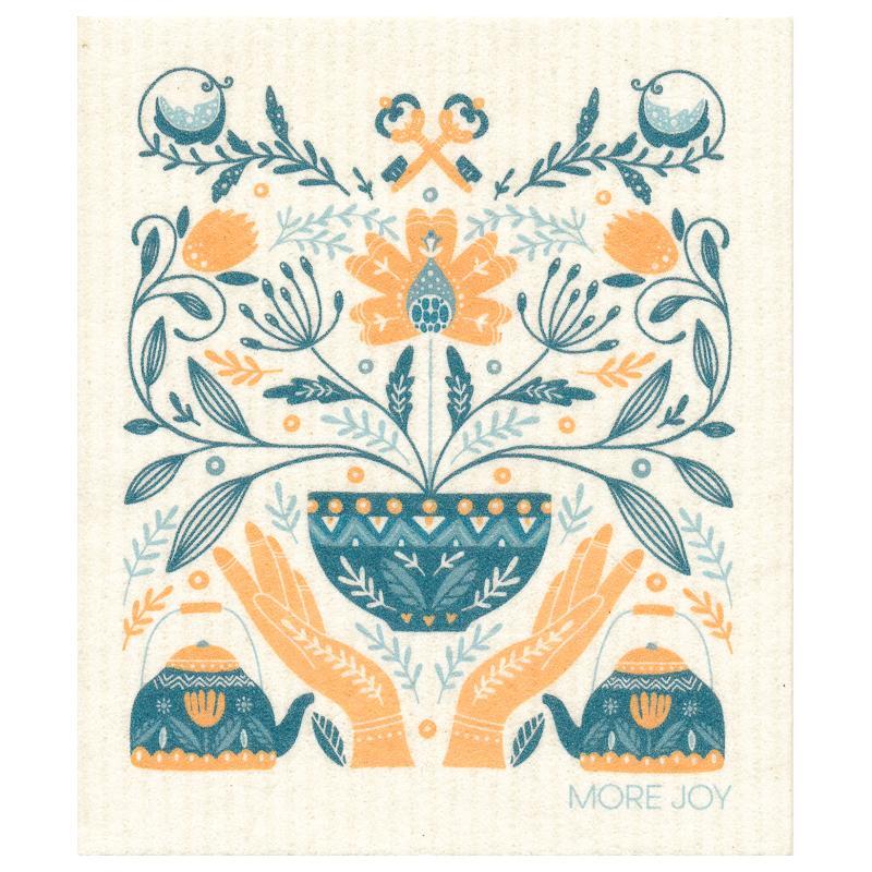 Swedish Dishcloth More Joy Hygge Coffee