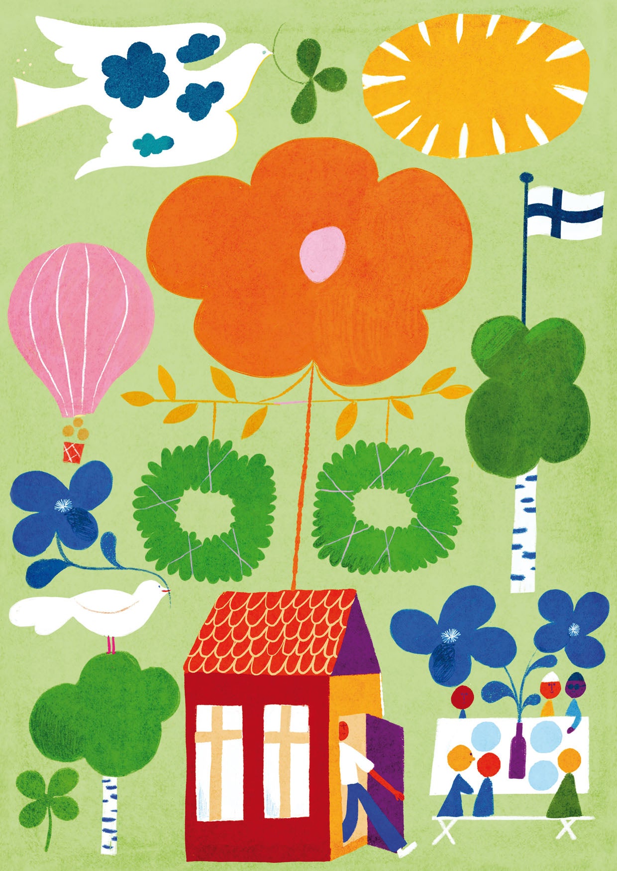 Kehvola Midsummer Postcard