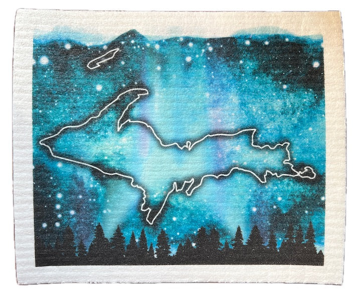 Swedish Dishcloth Northern Lights Upper Peninsula