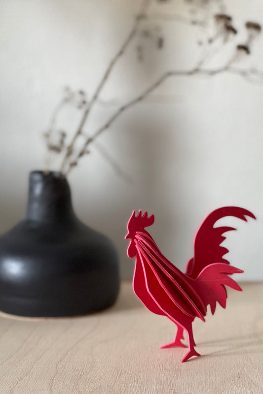Lovi Rooster, bright red 10cm