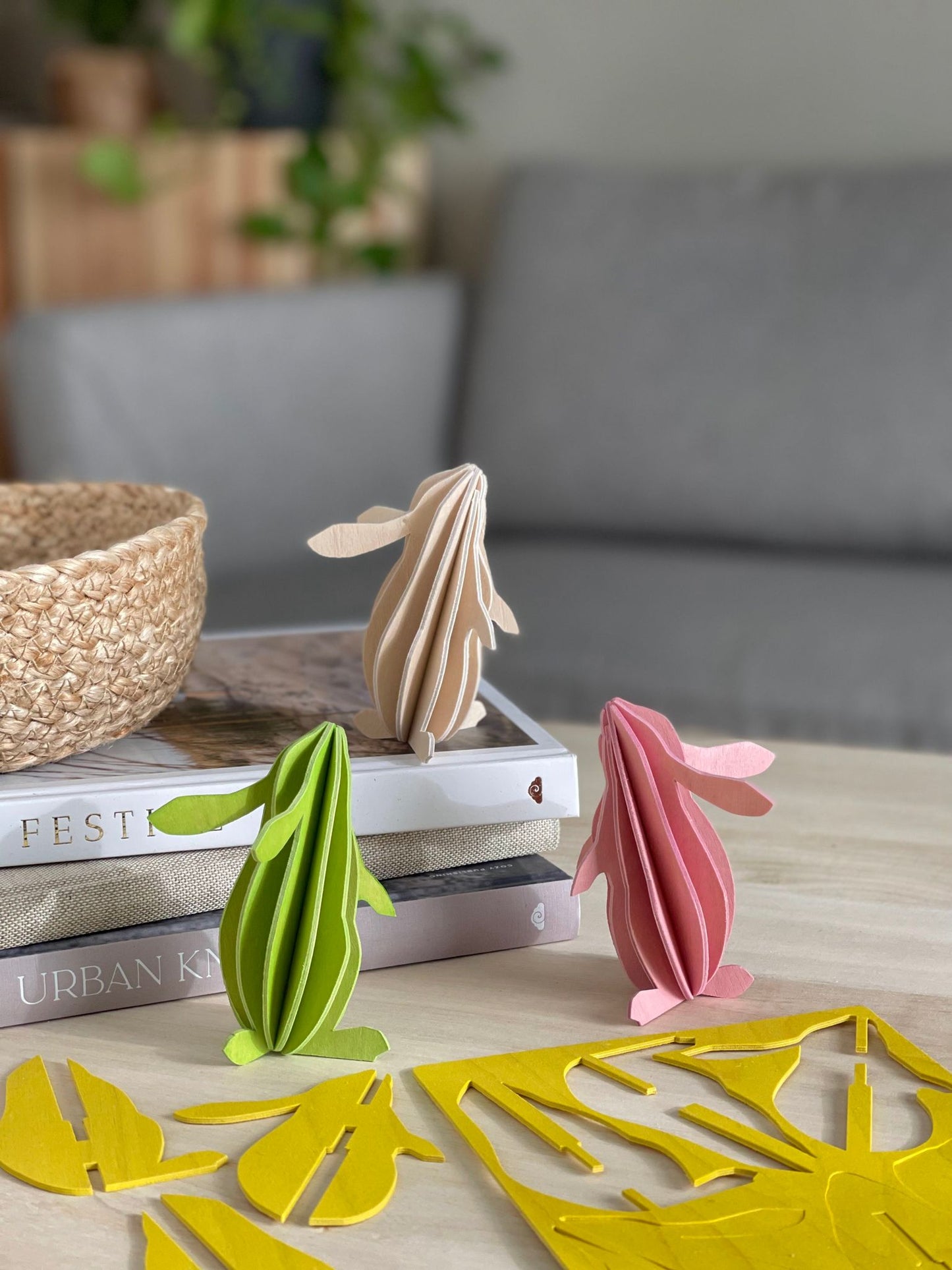 Lovi Rabbit, 9 cm, natural wood