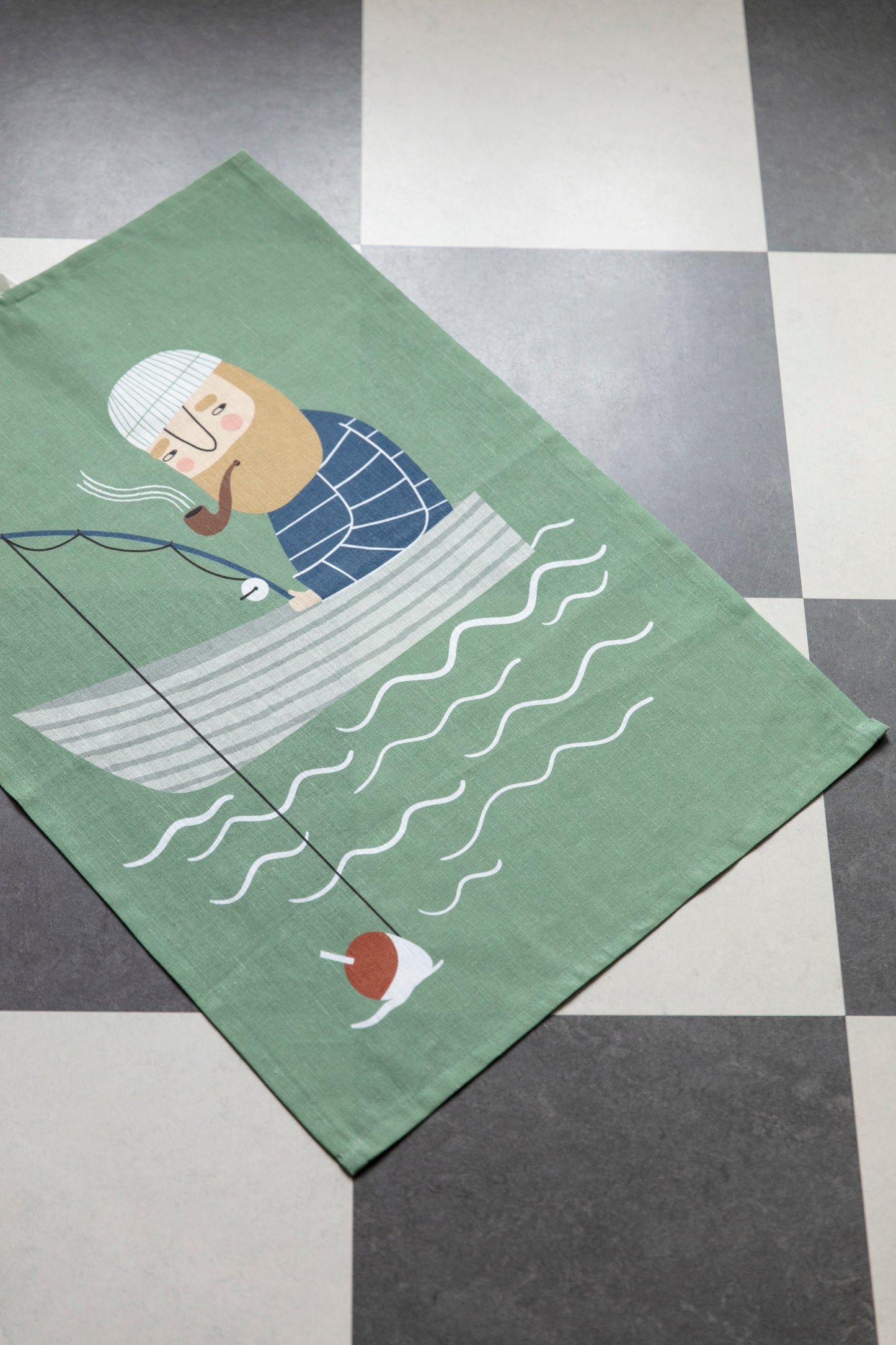 Spira of Sweden Tea Towel, Ebbot Fishing