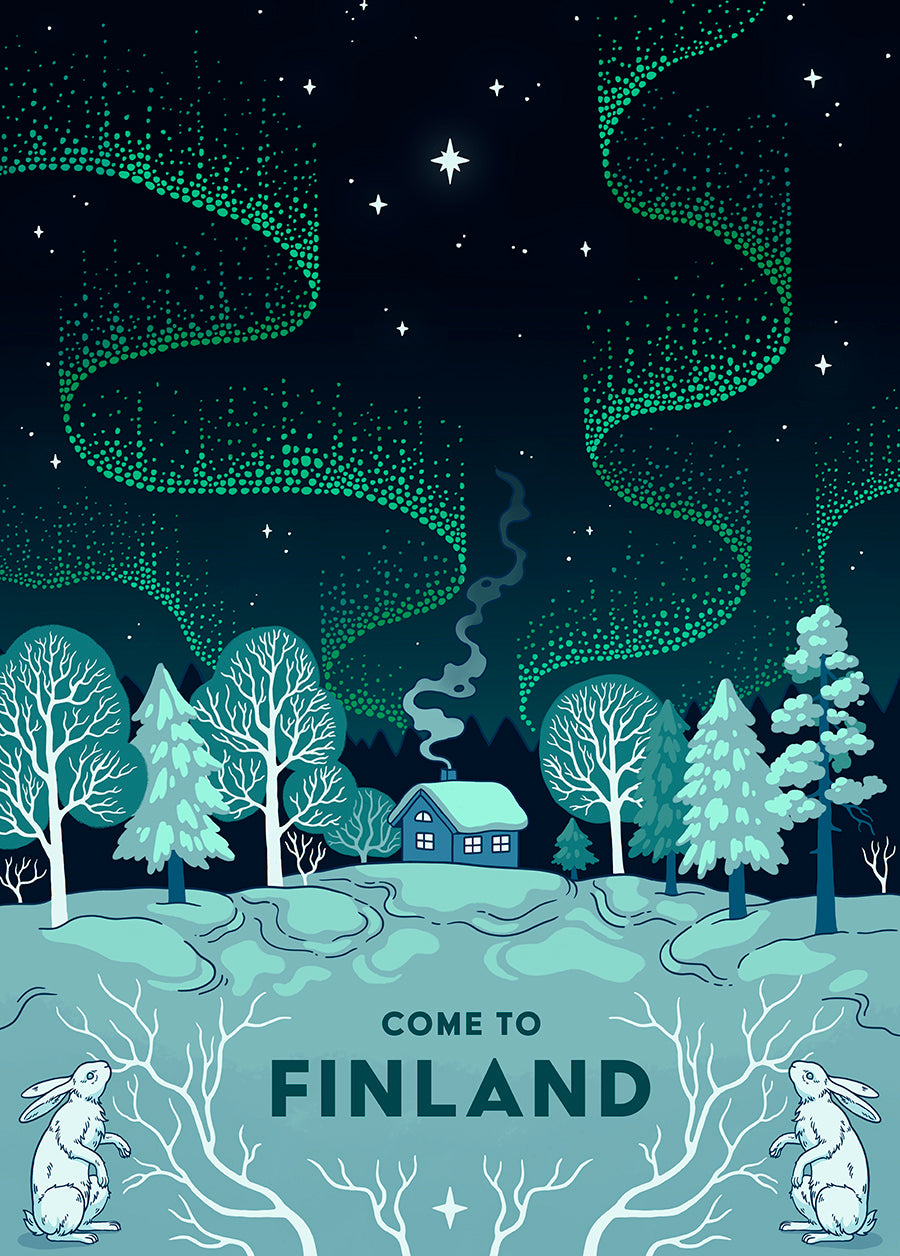 Northern Lights Over the Cottage, Magnet, Come to Finland
