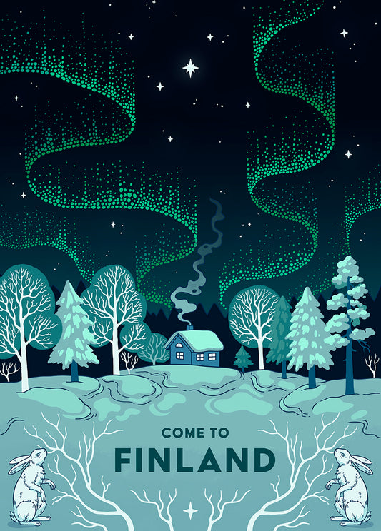 Northern Lights Over the Cottage, Magnet, Come to Finland