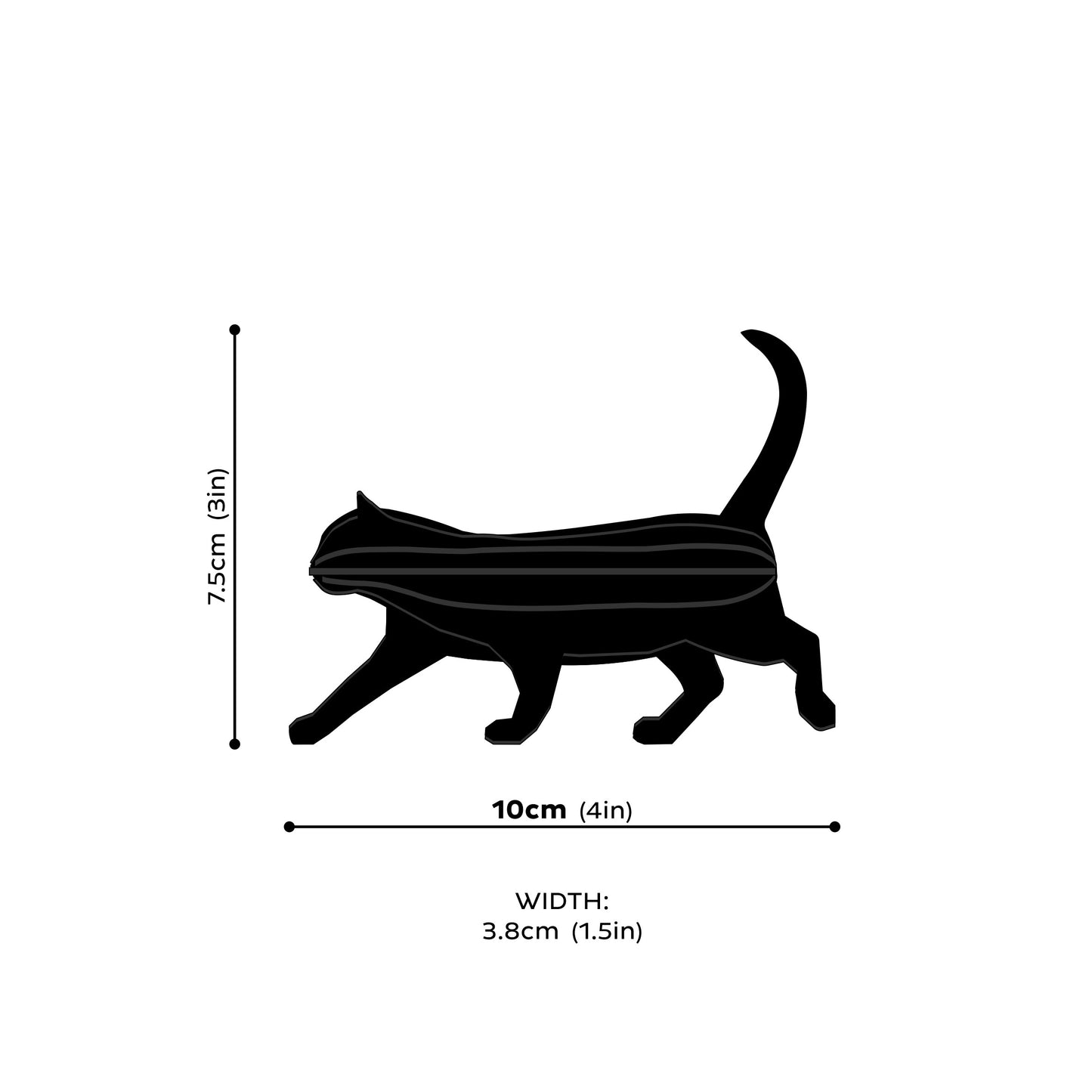 Lovi Cat, Black 12 cm