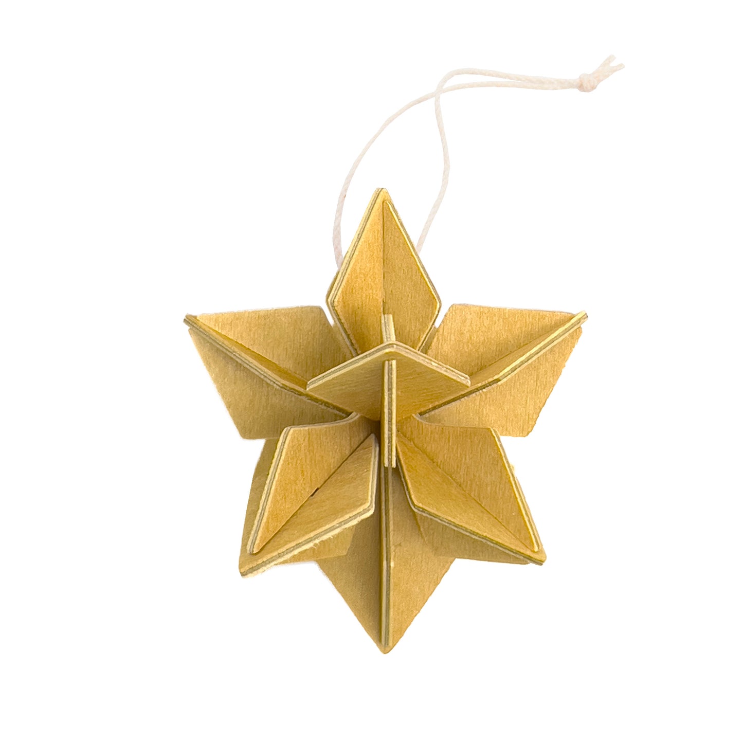 Lovi star, 5cm, honey yellow, 6 pieces