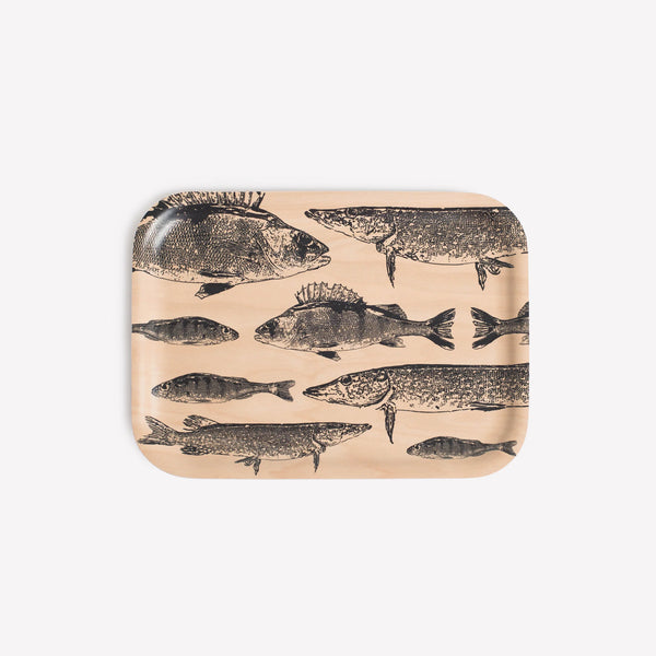 Fish Friends Finnish Tray, wood color