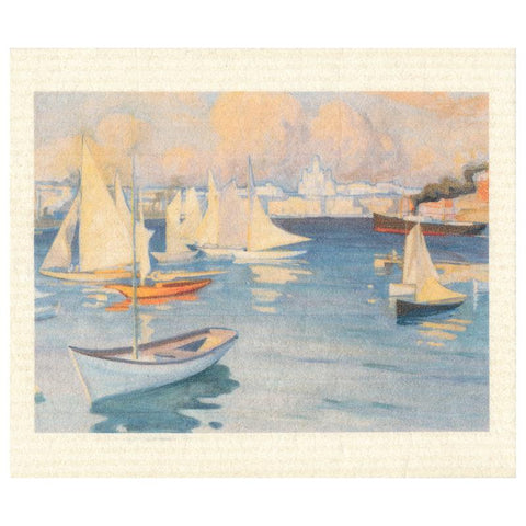 Swedish Dishcloth Ateneum, Harbor in Helsinki, Albert Edelfelt