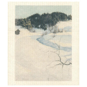 Swedish Dishcloth Ateneum, Winter Landscape, Pekka Halonen