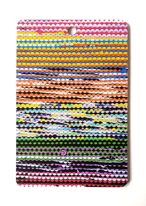 Colorful Rag Rug Cutting Board by Mieli Design